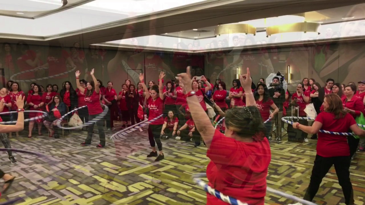 CHula Hooping fun from the American Heart Association Vestido Rojo event in Dallas Texas