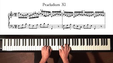 Bach Prelude and Fugue No.11 No.Well Tempered Clavier, Book 1 with Harmonic Pedal