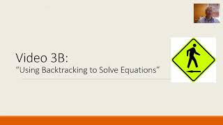 Celebrity Video 3B - Using Backtracking to Solve Equations Profile