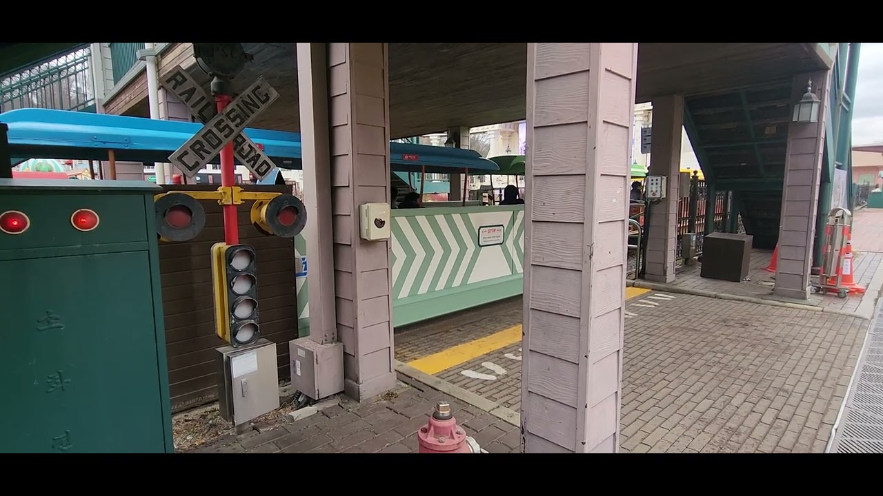 Aeguk Village Railroad Crossing at Everland South Korea, Yongin-si, Gyeonggi-do, South Korea