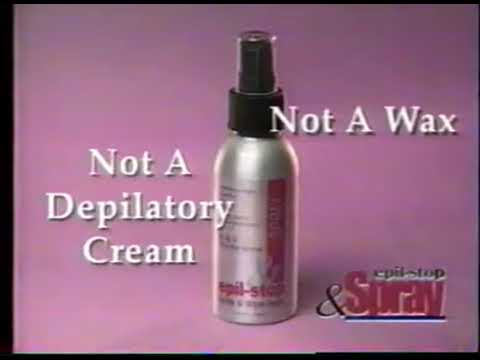 Epil Stop And Spray Chemical Hair Remover TV Ad Summer 2001 