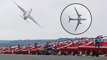 Vanilla Airbus A350-1000 Near VERTICAL Takeoff at Farnborough Airshow #aviation #airshow