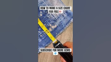 HOW TO MAKE A SIZE CHART FOR FREE‼️💎 #clothingbrandtips #droppinggems