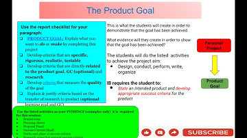 Personal Project Planning Criterion A Explained