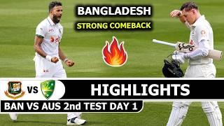 Bangladesh vs Australia 2nd Test Match Day 1 Highlights 2026 | BAN vs AUS 2nd Test Highlights