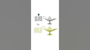 Silver to Gold in seconds/ how to convert silver into gold/photoshop 2021/ #shorts #youtubeshorts