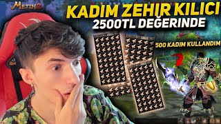 SON DÖNÜŞÜM: KADİM ZEHİR KILICI+9 YAPTIM ! 500 TANE KADİM EFSUN ATTIM SONUÇ ? ! Metin2-Milasmetin2