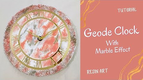 Geode Resin Clock with Marble Effect #resin #tutorial #geodeclock #marbleeffect