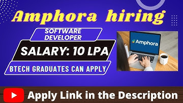 Amphora is hiring for Software Developer || Latest Jobs || Telugu jo updates #softwarejobs#jobupdate