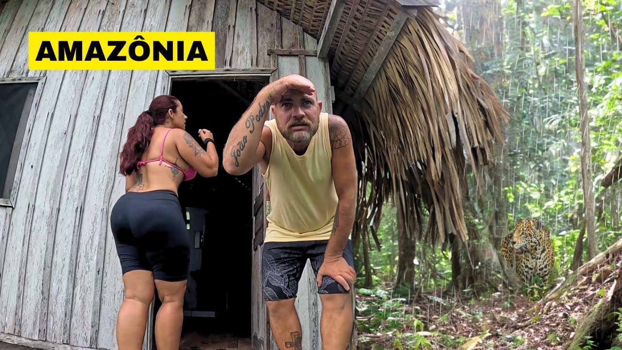 Ficamos dentro da FLORESTA AMAZÔNICA com CHUVA FORTE e ANIMAIS SELVAGENS - Parte 1