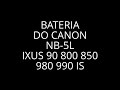 BATERIA DO CANON NB-5L IXUS 90 800 850 980 990 IS