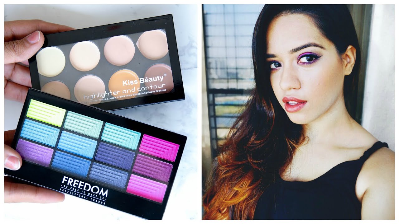 Freedom Eye Shadow Palette & Kiss Beauty Contour Palette Review YouTube