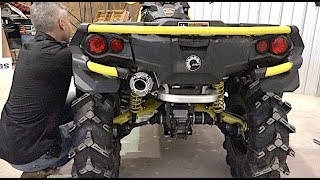 Slip on exhaust install CAN AM XMR 1000 RJWC EXHAUST!