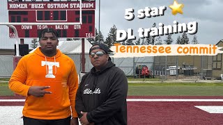 Tennessee 5 star⭐️ commit DL training