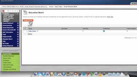 Creating Groups and Group Discussion Boards on Blackboard