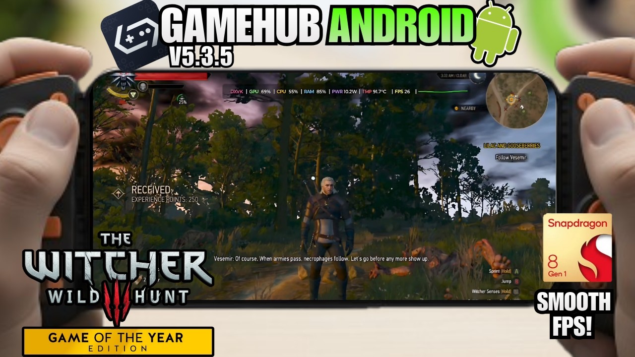 The Witcher 3: Wild Hunt on Android | GameHub v5.3.5 | Tested on ...