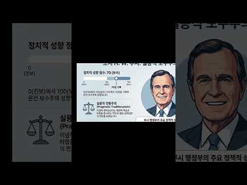 아버지 부시 대통령에 대한 정치적 분석 - (보수, 우파 성향 70%)