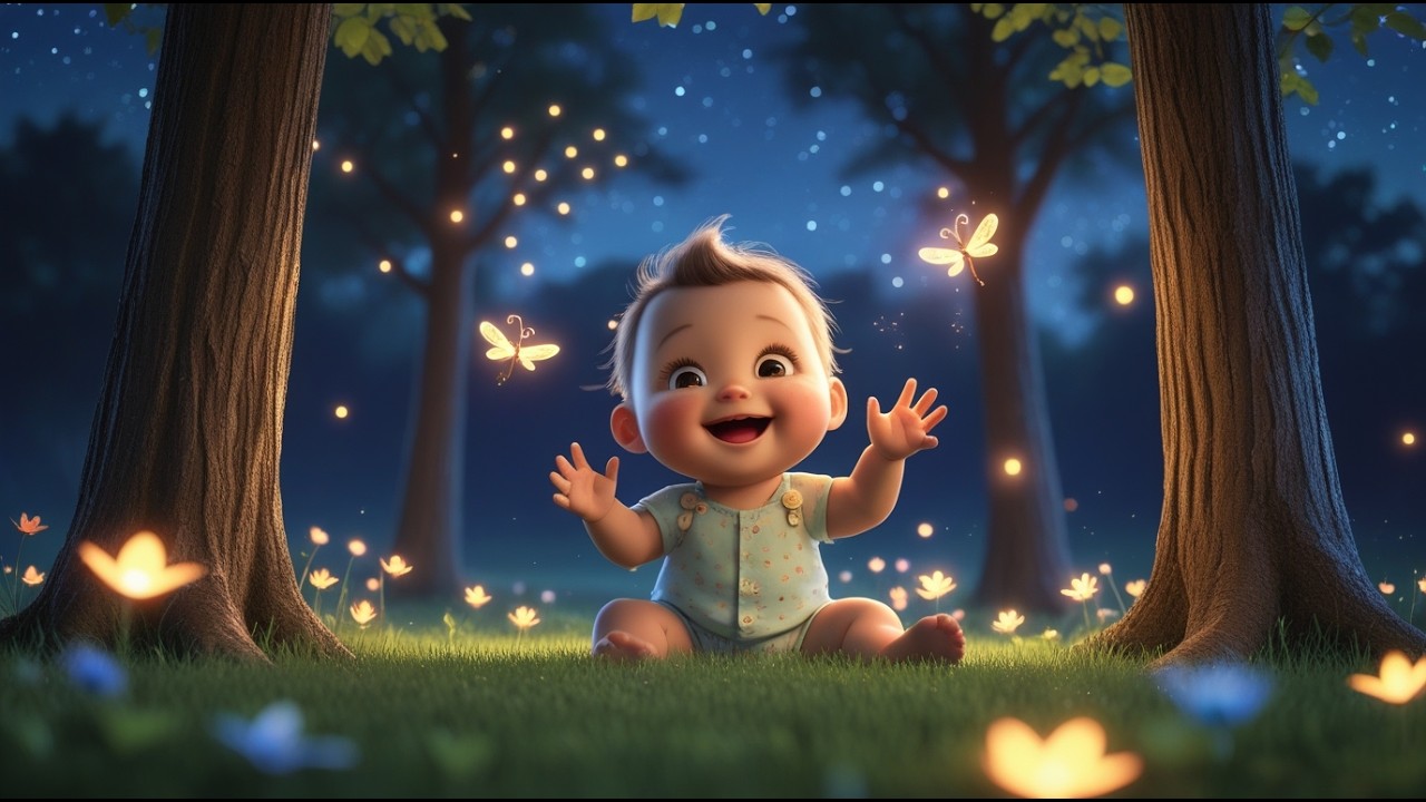 Baby and the Little Dragon’s Firefly Night 🐉✨ | Learn Counting & Night Lights for Kids