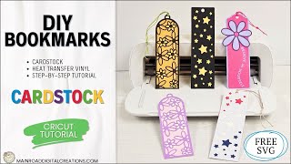 DIY Cricut Bookmarks with Cardstock | Free Bookmark SVG Bundle | Cricut Tutorial