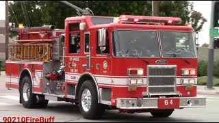 LAFD Engine 64 (reserve) & Rescue 64 Responding