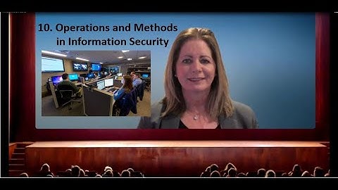 10.  Operations and Methods in Information Security - Professor Russell Esposito