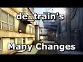 Detrains many changes