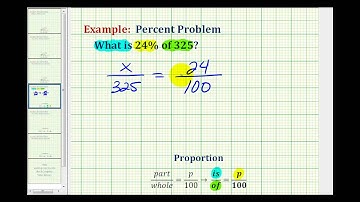 Example 1:  Solve a Percent Problem Using a Percent Proportion