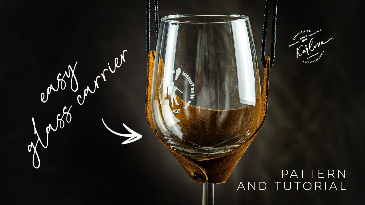 Leather Wine Glass Carrier - Pattern and Tutorial