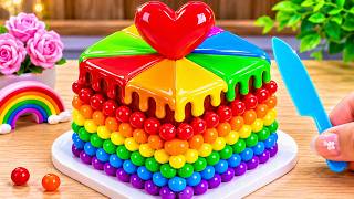 Mini Rainbow Cake Recipe With Chocolate 🌈Miniature Rainbow Chocolate Cake by Ly Thi Linh