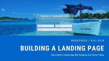 How To Create A Landing Page With Wordpress - Divi Theme