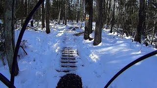 Winter Fat Biking on Ravenshoe Mountain Bike Trail Ontario - Single Tracks HD