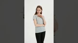 high-end women cotton cashmere T-shirt