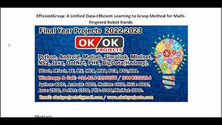 EfficientGrasp A Unified Data Efficient Learning to Grasp Method for Multi Fingered Robot Hands