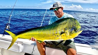 We took my Boat 180 miles Offshore! (Mahi Mahi and Grouper Catch &amp; Cook)