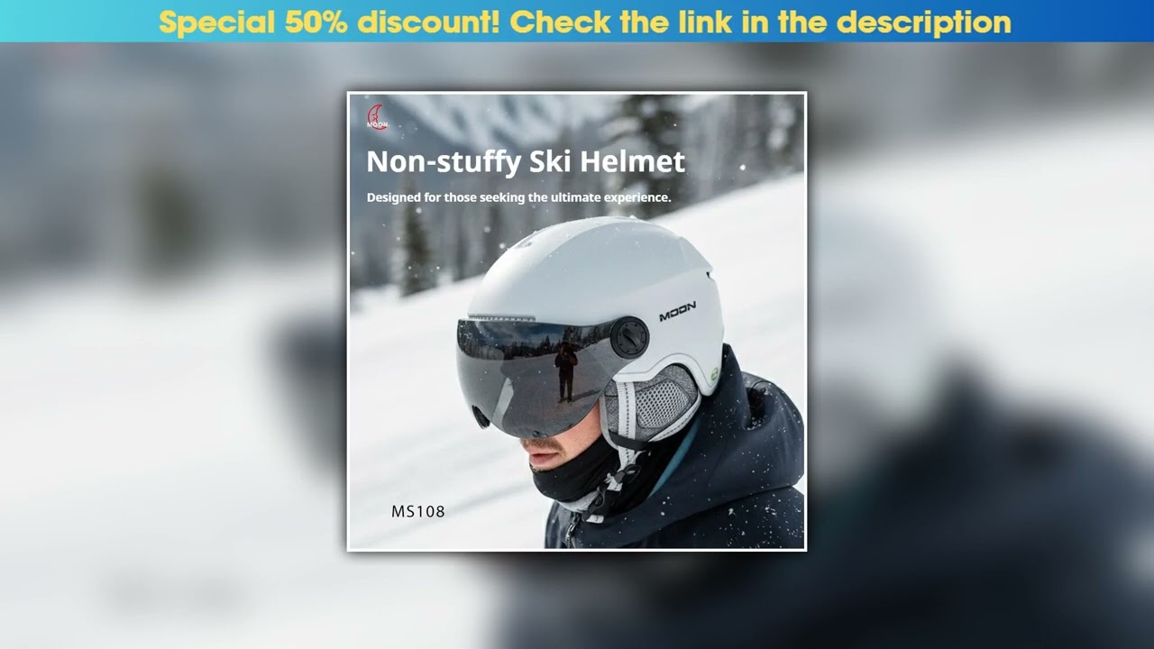 Editor’s Choice MOON-Integrated Ski Helmet for Men and Women, Professional Goggles, Snowboard and A