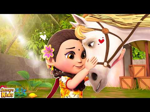 Lakdi Ki Kathi Kathi Pe Ghoda🐴 🐎 I Hindi Nursery Rhymes Cartoon | Jamure Kids