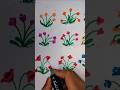 easy flower drawing #rumal pr ka phool #phool banna sikhe sabse aasan tarika se