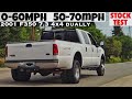 2001 F350 7.3 Powerstroke - Stock Exhaust Sound - 0-60 and 50-70 speed test results