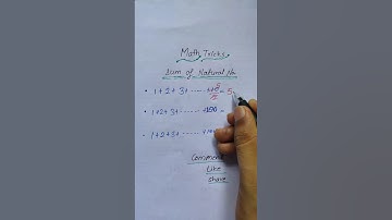 Maths Tricks || Sum of natural numbers #maths #shorts #mathstricks