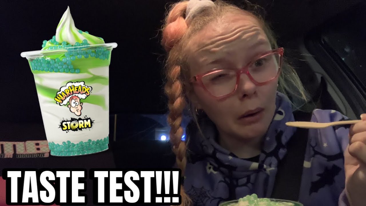WARHEADS SOUR WATERMELON STORM from HUNGRY JACKS TASTE TEST!!!