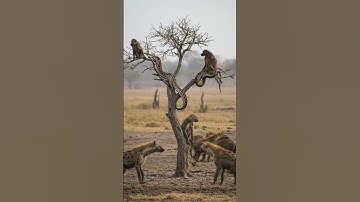 Video Hyena Attack Python #hyena #python #animalattack