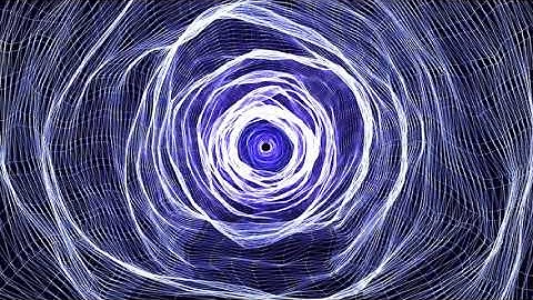 Blue Tunnel Abstract Background Video Loop - Geometric Pattern - Motion Grafics Metallic Texture 4k