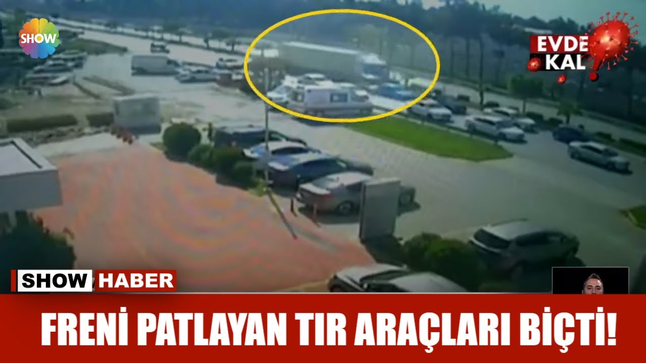 Freni patlayan tır araçları biçti!