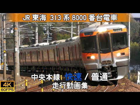 マニア必見！鉄道バッチJR中央線 鉄道動画/4K60p】JR東海313系8000番台（中央本線） 【走行動画集