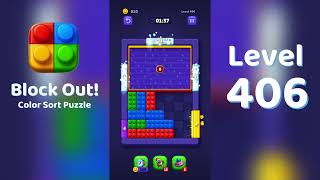 Block Out Level 406 Walkthrough 🧩 | All Levels Solution | Mini Boss