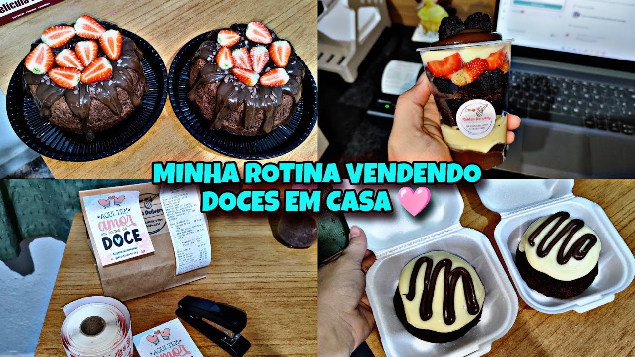 ROTINA DE VENDAS NO MEU DELIVERY DE DOCES EM CASA/ PRODUÇÃO DE BOLOS CASEIROS 🩷