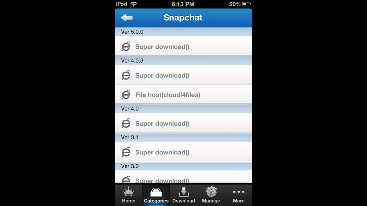 How to downgrade snapchat