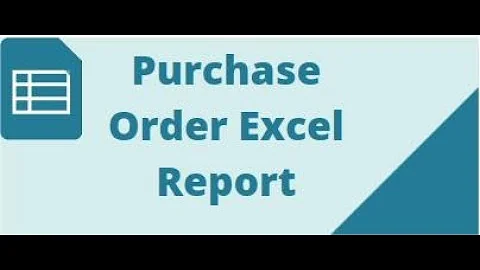 Purchase Order Excel Report | Purchase order report | Export Purchase order in Excel file
