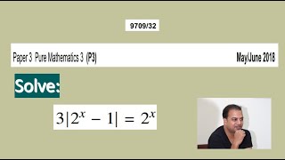A Level - 2018 May/June Past Paper Question - Pure Math 3 - Modulus Equation