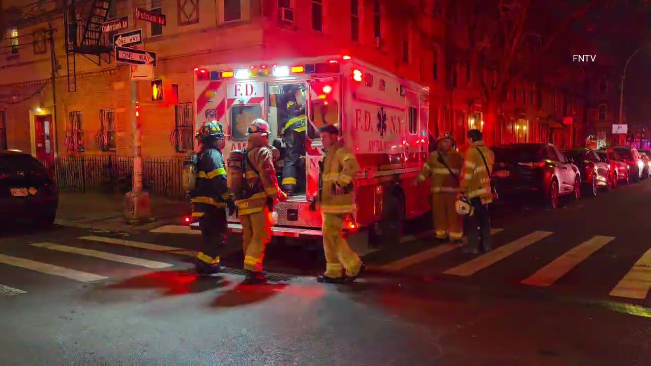 Firefighters Injured in 5th Alarm Madison St. Fire - Queens 